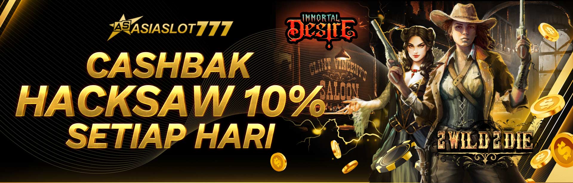 CASHBACK HACKSAW 10% SETIAP HARI